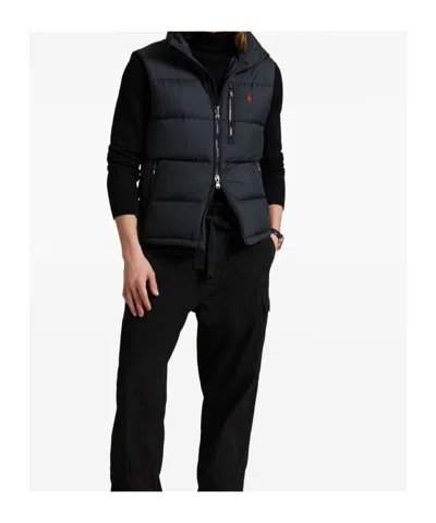Polo Ralph Lauren Padded Gorham Black Vest In Blue