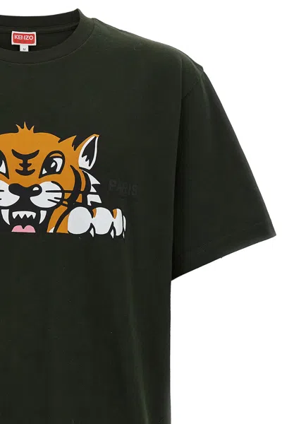Kenzo Tiger Graphic T-shirt In Black