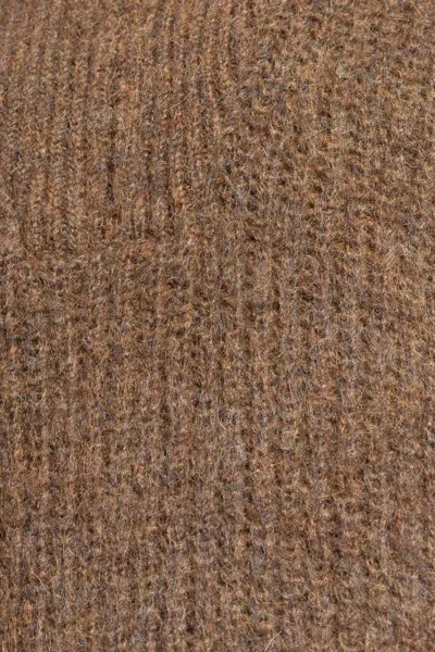 Isabel Marant Half Zip Sweater High Collar In Brown