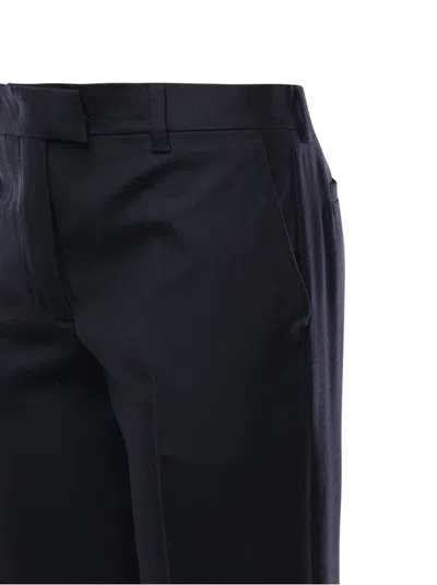 Miu Miu Belt Loops Slacks In Blue