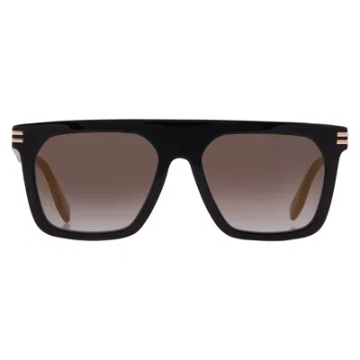 Marc Jacobs Grey Gold Browline Men's Sunglasses Marc 680/s 0807/fq 54 In Black