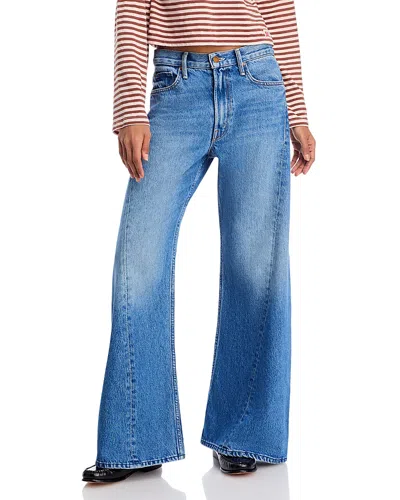 Mother The Lemon Twist Sneak Jeans In Rolling In Dough In Blue