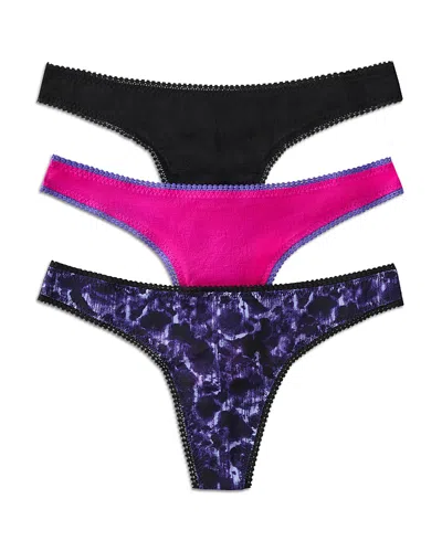 On Gossamer Hip G Thongs, Set Of 3 In Multi