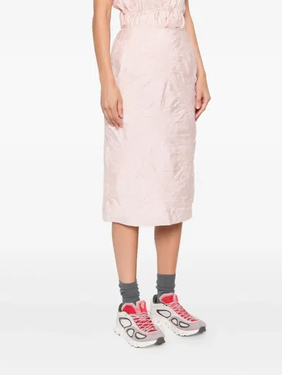 Cecilie Bahnsen Pleated Midi Skirt In Pink