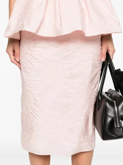 Cecilie Bahnsen Pleated Midi Skirt In Pink
