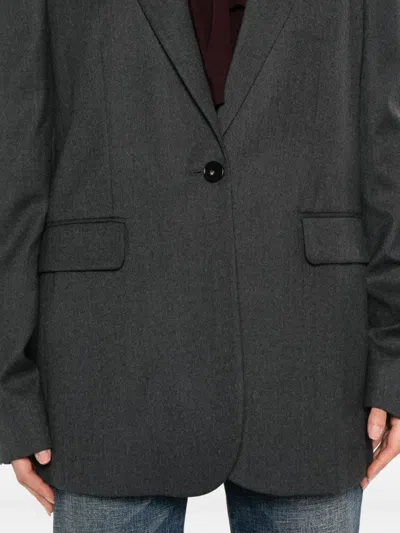 Stella Mccartney Single-breasted Blazer In Gray