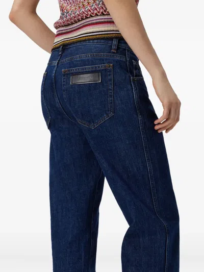 Missoni Five-pocket Cotton Bootcut Jeans In Blue