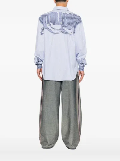 Ottolinger Striped Patch-pocket Shirt In Blue