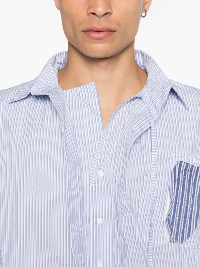 Ottolinger Striped Patch-pocket Shirt In Blue