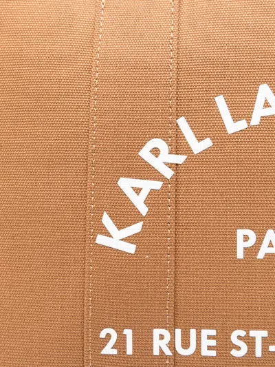 Karl Lagerfeld Rue St-guillaume Medium Square Tote Bag In Brown