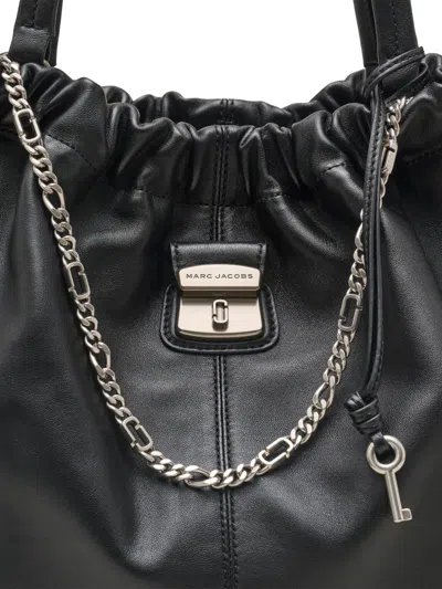 Marc Jacobs Cristina Tote With Chain Embellishments And Drawstring Closure In Black
