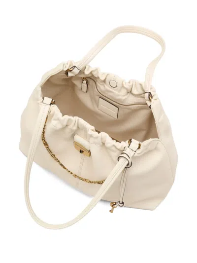 Marc Jacobs The Cristina Chain-embellished Drawstring Tote Bag In Neutral