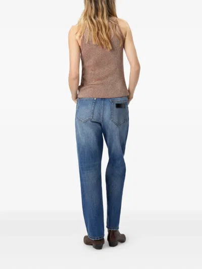 Missoni Metallic Ribbed Top In Red