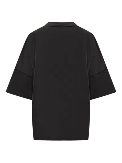 Palm Angels Crew Neck Short Sleeves Top In Black