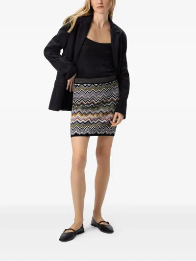 Missoni Mini Skirt With Chevron Pattern In Multi
