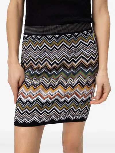 Missoni Mini Skirt With Chevron Pattern In Multi