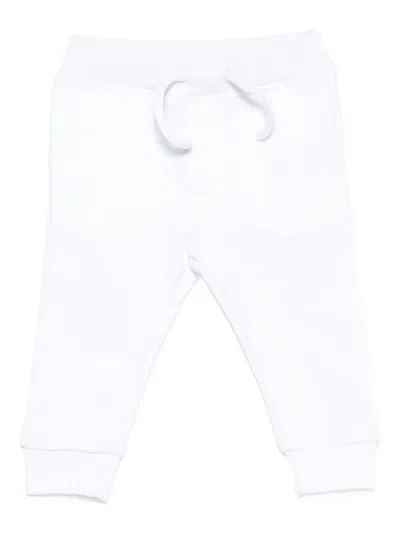 Dsquared2 Maple-leaf Drawstring Trousers In White