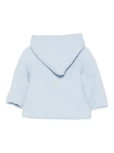 Paz Rodriguez Hooded Button-front Jacket In Blue