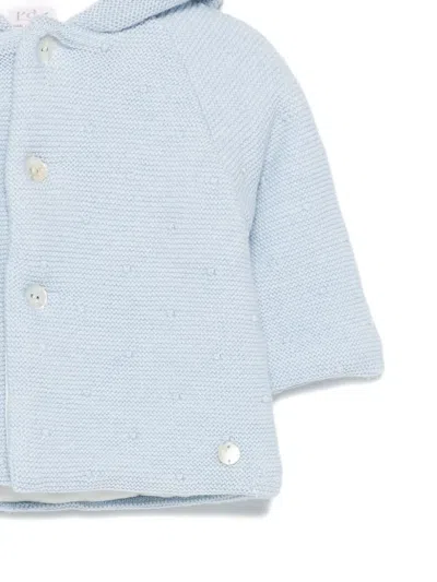 Paz Rodriguez Hooded Button-front Jacket In Blue