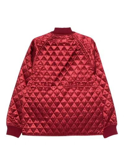 Carhartt Alumni Liner Quilted Ribbed Cuffs Front Pockets In Red