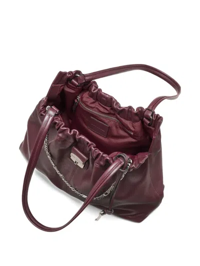 Marc Jacobs The Cristina Chain-embellished Drawstring Tote Bag In Red
