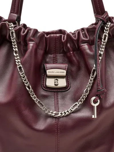 Marc Jacobs The Cristina Chain-embellished Drawstring Tote Bag In Red