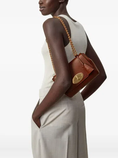 Mulberry Lily Medium Grained Leather Shoulder Bag In Brown