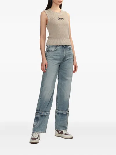 Bapy By *a Bathing Ape® Embroidered Sleeveless Knit Top In Neutral