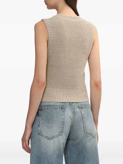 Bapy By *a Bathing Ape® Embroidered Sleeveless Knit Top In Neutral