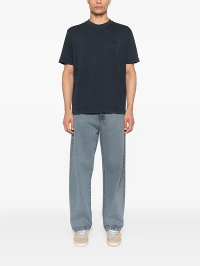 Carhartt Landon Logo-patch Jeans In Blue