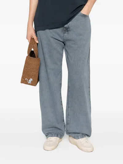 Carhartt Landon Logo-patch Jeans In Blue