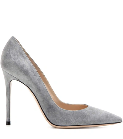 Shop Gianvito Rossi Gianvito 105 Suede Pumps In Grey