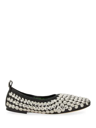 Tory Burch Studded Ballet In Neutral