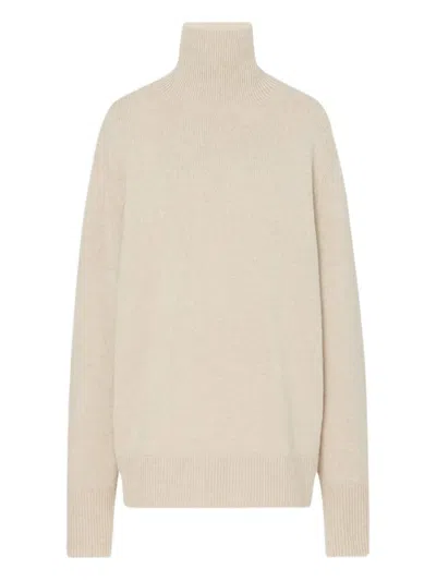 The Row Lizzy High-neck Sweater In Neutral