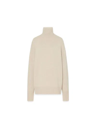 The Row Lizzy High-neck Sweater In Neutral