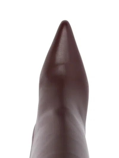 Mugler 70mm Pointed-toe Sculpted-heel Boots In Red