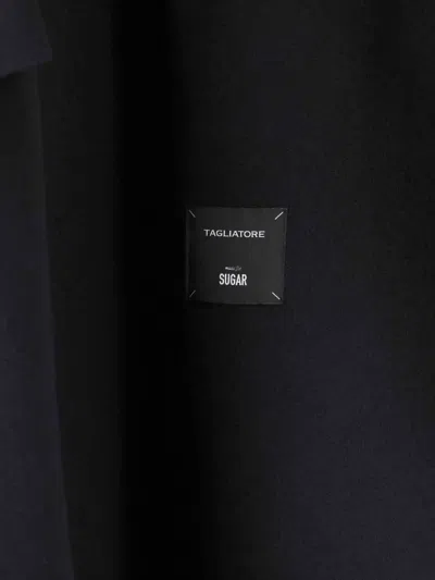 Tagliatore Structured Double-breasted Jacket With Flap Pockets In Black