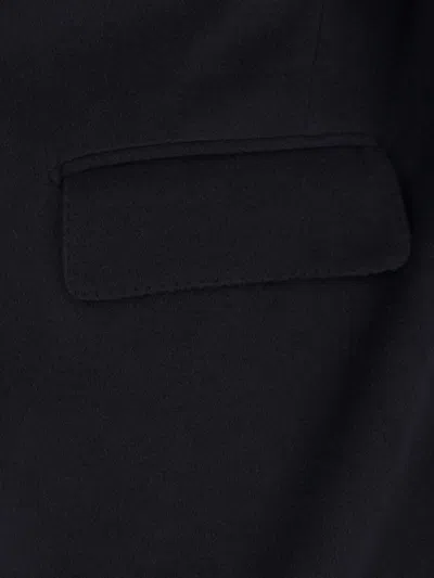 Tagliatore Blue London Double-breasted Coat In Blue