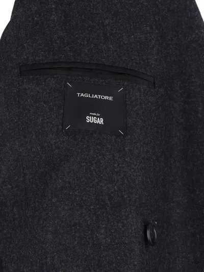 Tagliatore Tailored Double-breasted Jacket Notch Lapel In Gray