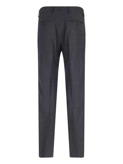 Tagliatore Double-breasted Grey Suit With Tailored Blazer In Gray