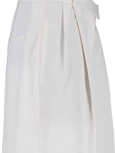 Rohe Róhe High-waisted Straight-leg Trousers With Pleated Front In White