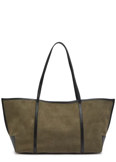 St Agni St. Agni Bateau Large Suede Tote Bag In Brown