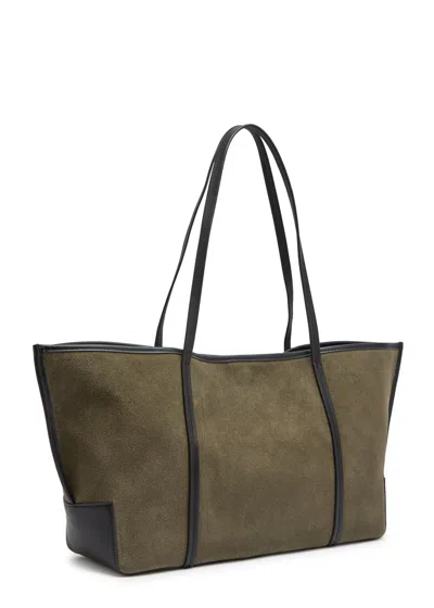 St Agni St. Agni Bateau Large Suede Tote Bag In Brown