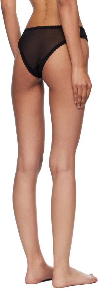 Fruity Booty Black Moss Briefs In Black