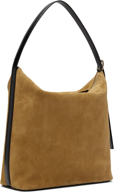 Apc A.p.c. Vera Beige Shoulder Bag With Top Handle And Zip Closure In Suede In Multi