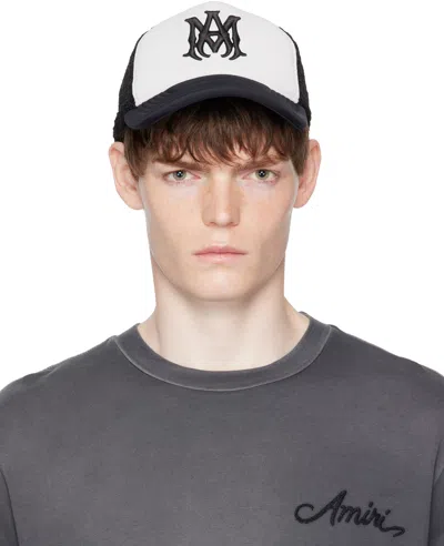 Amiri Ma Logo-embroidered Scuba And Mesh Trucker Cap In Multi