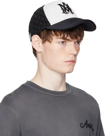 Amiri Ma Logo-embroidered Scuba And Mesh Trucker Cap In Multi