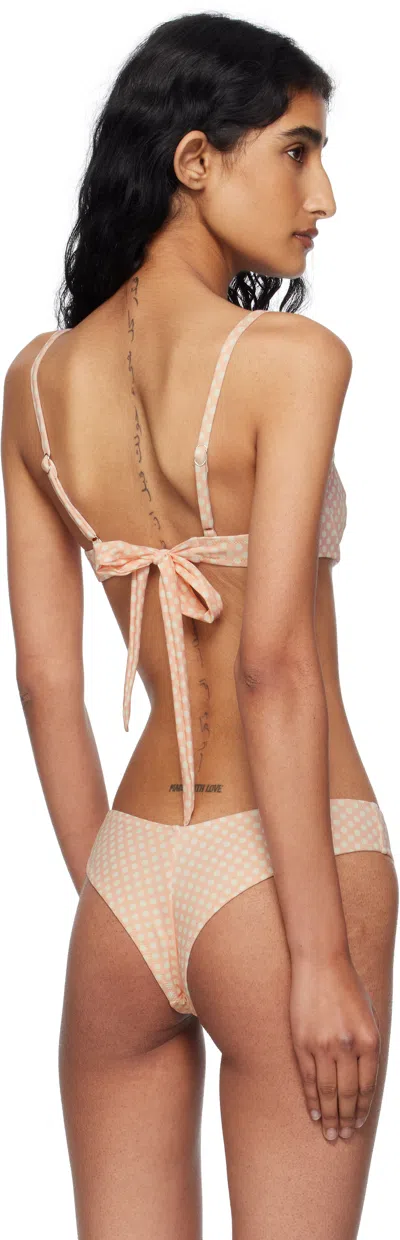 Fruity Booty Pink Carmen Bikini Top In Multi