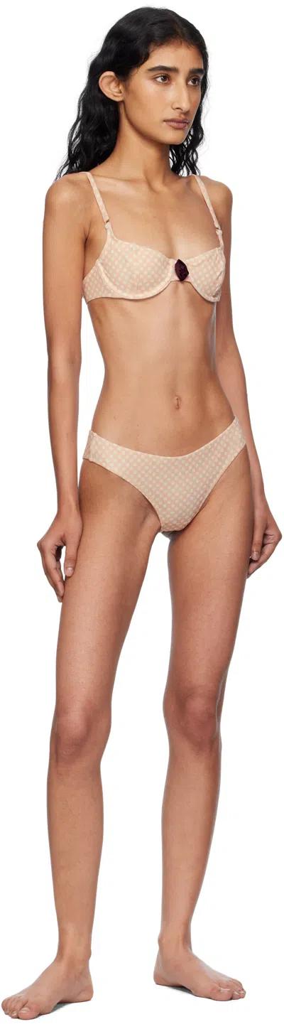 Fruity Booty Pink Carmen Bikini Top In Multi