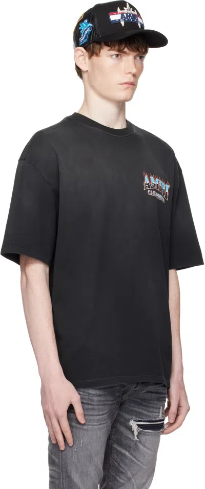 Amiri Sunny Place Logo-print Cotton-blend Jersey T-shirt In Black